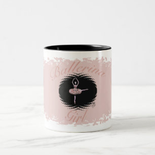 Ballerinaflickamugg Två-Tonad Mugg