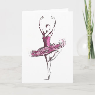 Ballerinahälsningkort Kort