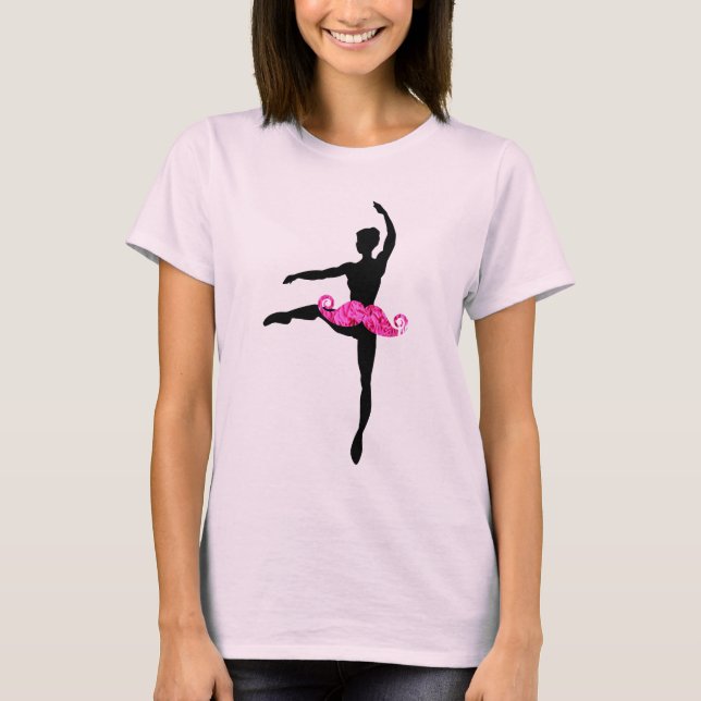 BallerinaMoustache T Shirt (Framsida)