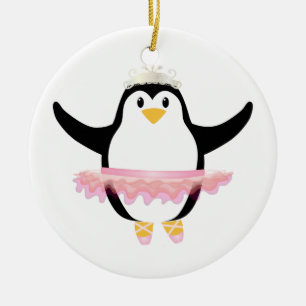 Ballerinapingvin Julgransprydnad Keramik