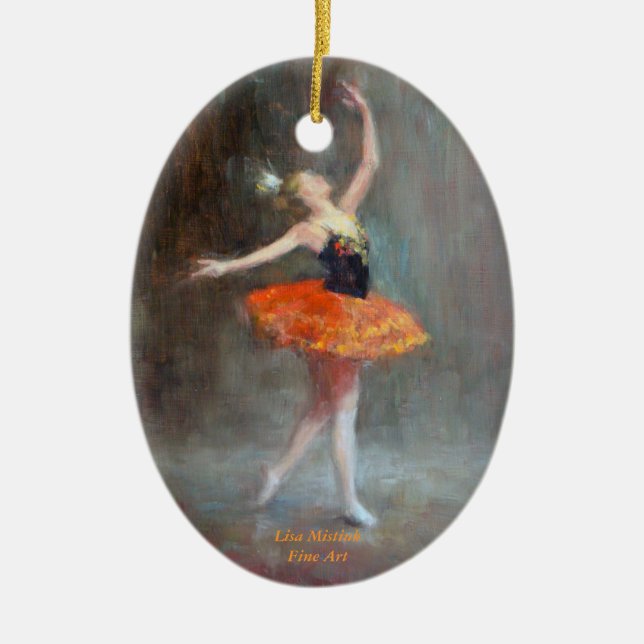 Ballerinaprydnad Julgransprydnad Keramik (Framsidan)