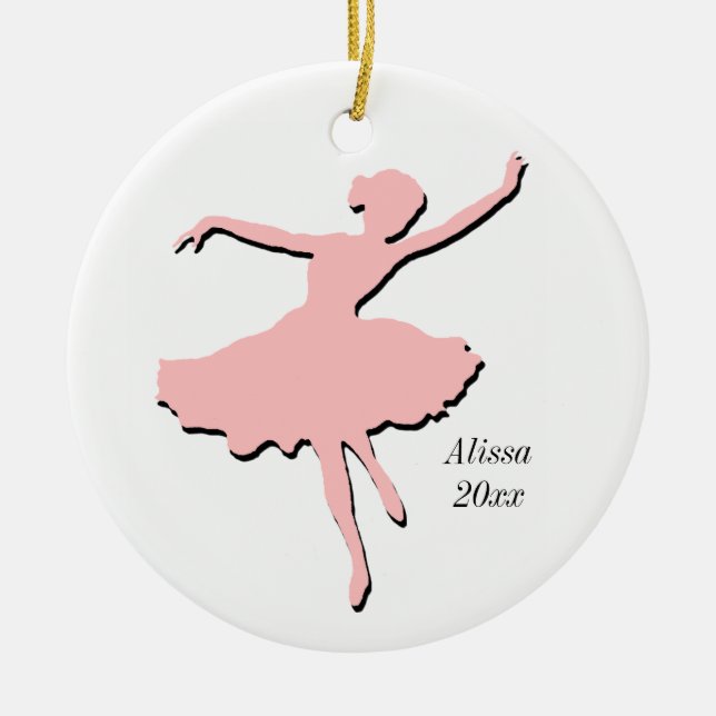 Ballerinaprydnad Julgransprydnad Keramik (Framsidan)