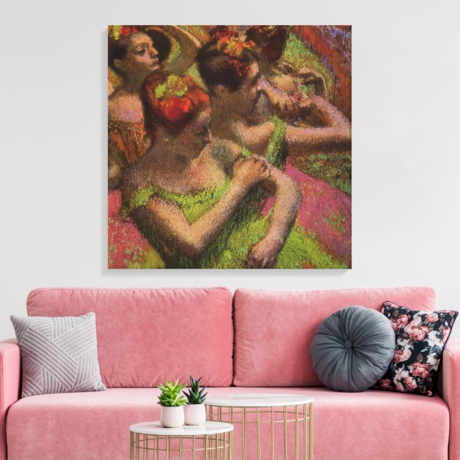 Ballerinas Adjusting Their Dresses (Edgar Degas) Canvastryck (Insitu (Vardagsrum))