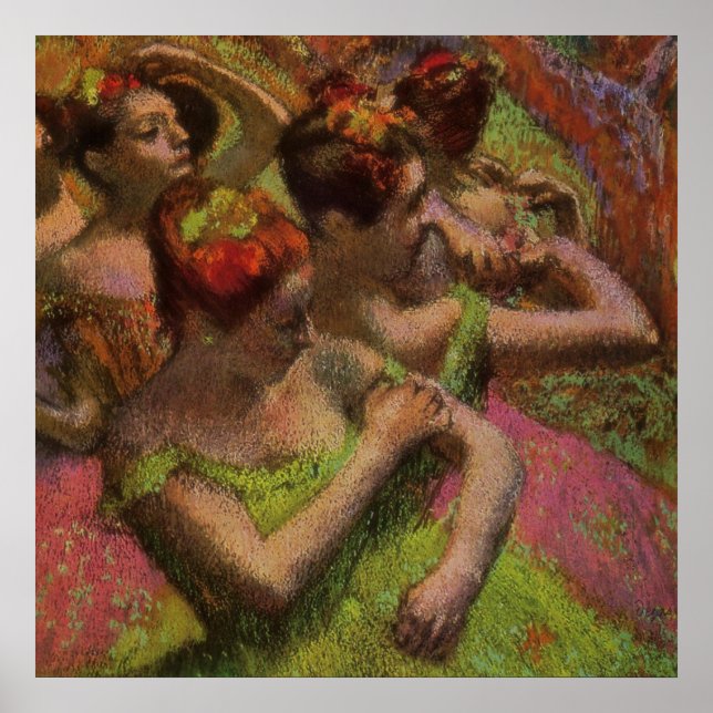 Ballerinas Adjusting Their Dresses (Edgar Degas) Poster (Framsidan)