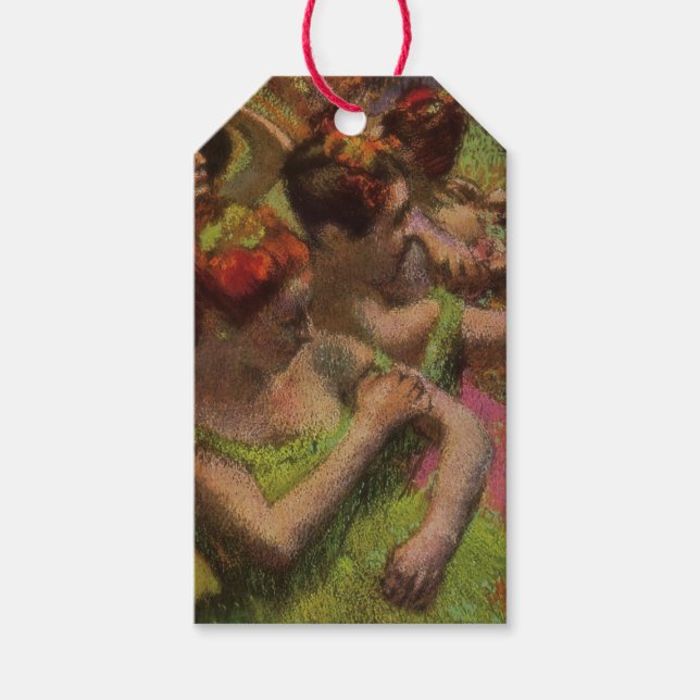 Ballerinas Adjusting Their Dresses (Edgar Degas) Presentetikett (Framsidan)