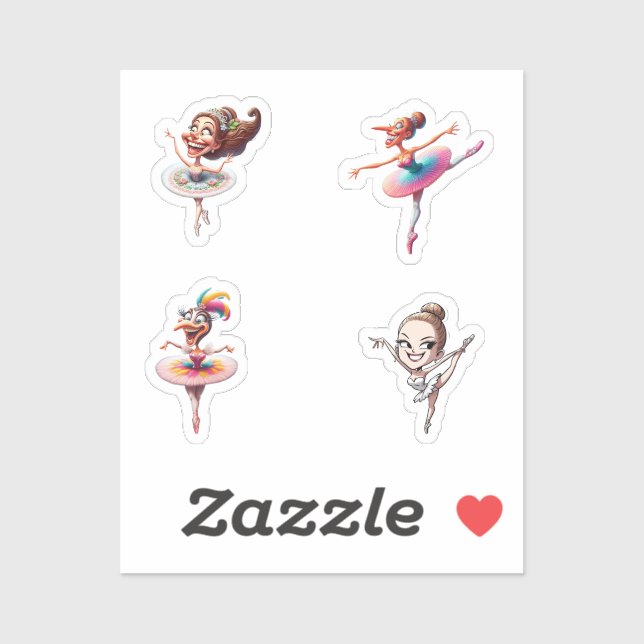 ballerinas crazy  klistermärken (Ark)