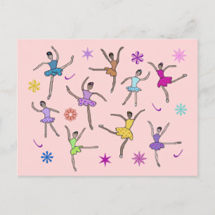 Ballerinas Dancing Postcards Vykort