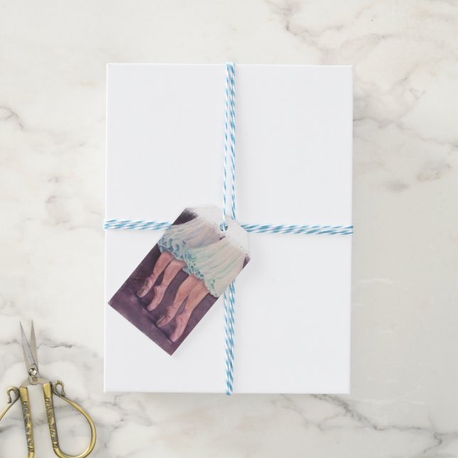 BALLERINAS I BLUE PRESENTETIKETT (Med Snöre)