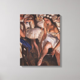 Ballerinas i doseringsrummet (av Serebriakova) Canvastryck