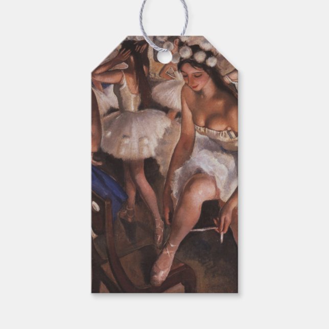 Ballerinas i doseringsrummet (av Serebriakova) Presentetikett (Framsidan)