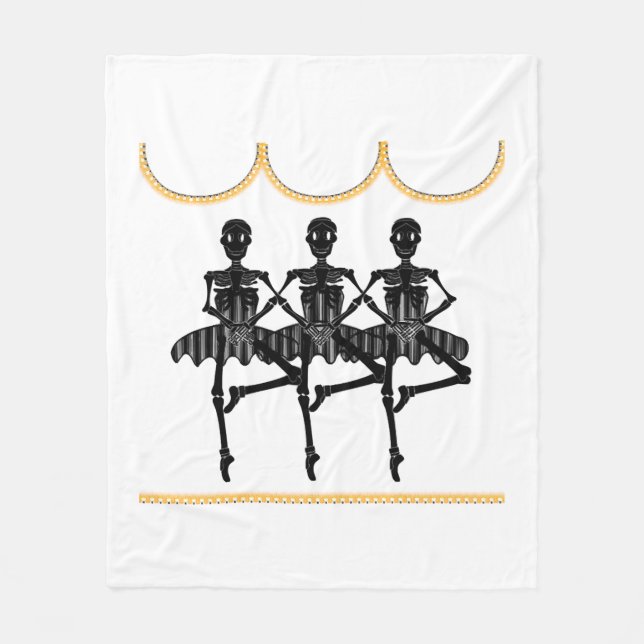 Ballerinas på Halloween Fleecefilt (Framsidan)