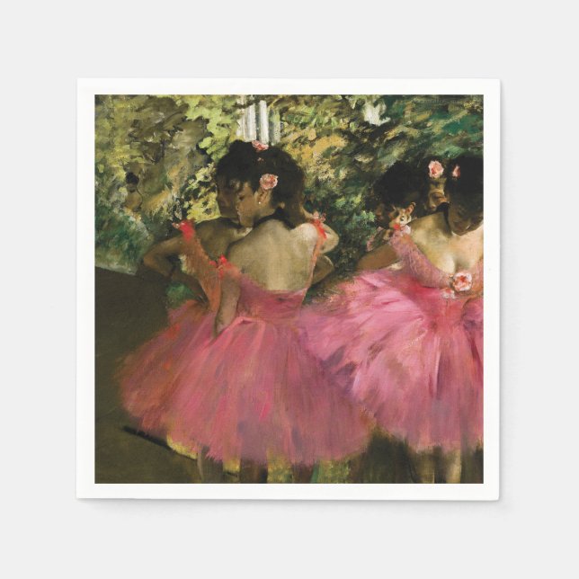 Ballerinas Rosa av Edgar Degas Pappersservett (Framsidan)