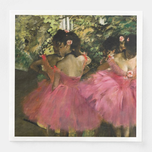 Ballerinas Rosa av Edgar Degas Pappersservett (Framsida)