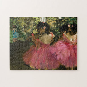 Ballerinas Rosa av Edgar Degas Pussel