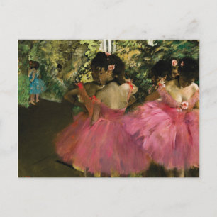 Ballerinas Rosa av Edgar Degas Vykort