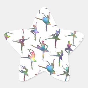Ballerinas Stjärnformat Klistermärke