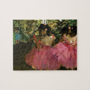 Ballerinas vid Rosa av Edgar Degas Pussel