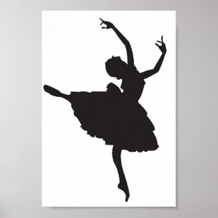 BallerinaSilhouetteaffisch Poster