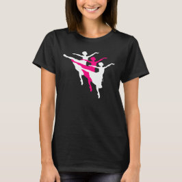 Ballerinatrio silhouettes t-skjortan rosavit t-shirt