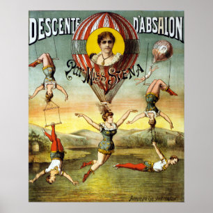 Ballering och Fransk av vintage Poster