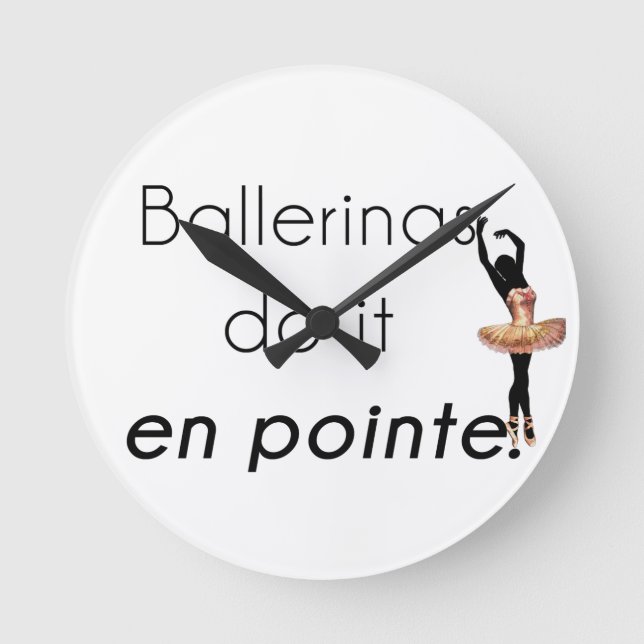 Ballerinor så gör det! rund klocka (Framsida)