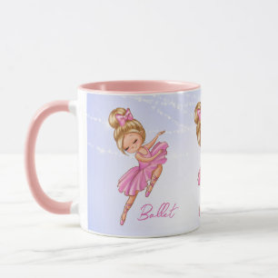Ballerinsk Rosa, Lila Söt Ballet Mugg