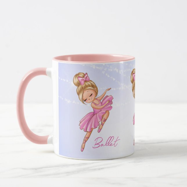 Ballerinsk Rosa, Lila Söt Ballet Mugg (Vänster)