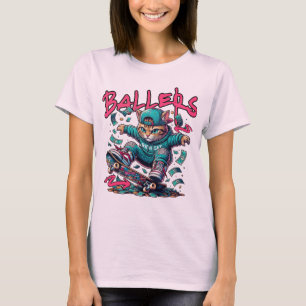 Ballers Rich Cat – Peng Skate Streetwear Design T Shirt