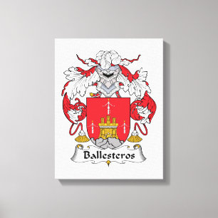 Ballesteros Family Crest Canvastryck