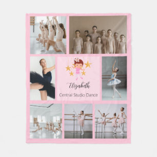 Ballet 7 Photo Collage Rosa Fleecefilt