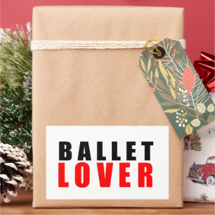 Ballet älskare rektangulärt klistermärke