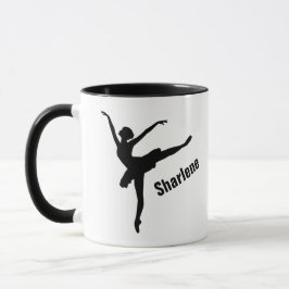 Ballet Arabesque Pose Silhouette Mugg