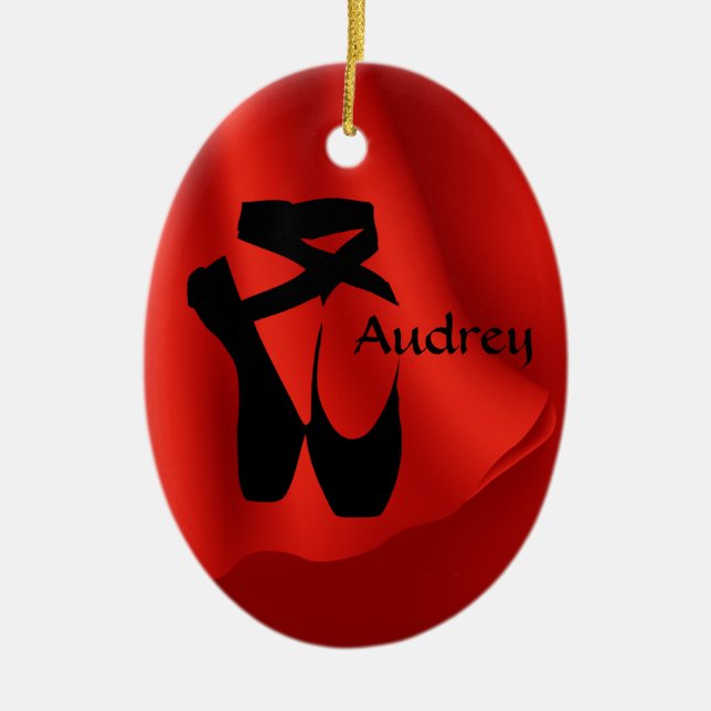 Ballet Ballerina Birthday Pointe Shoes jul jul Julgransprydnad Keramik (Framsidan)