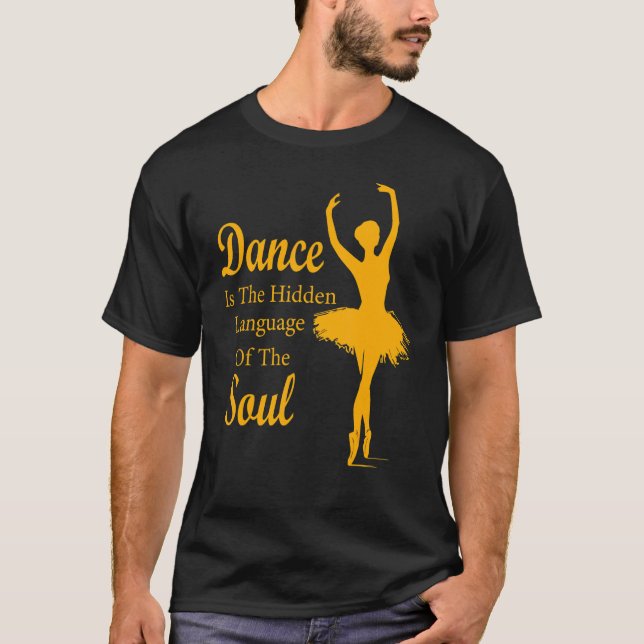 Ballet Ballerina Dance är det gömt språket t Shirt (Framsida)
