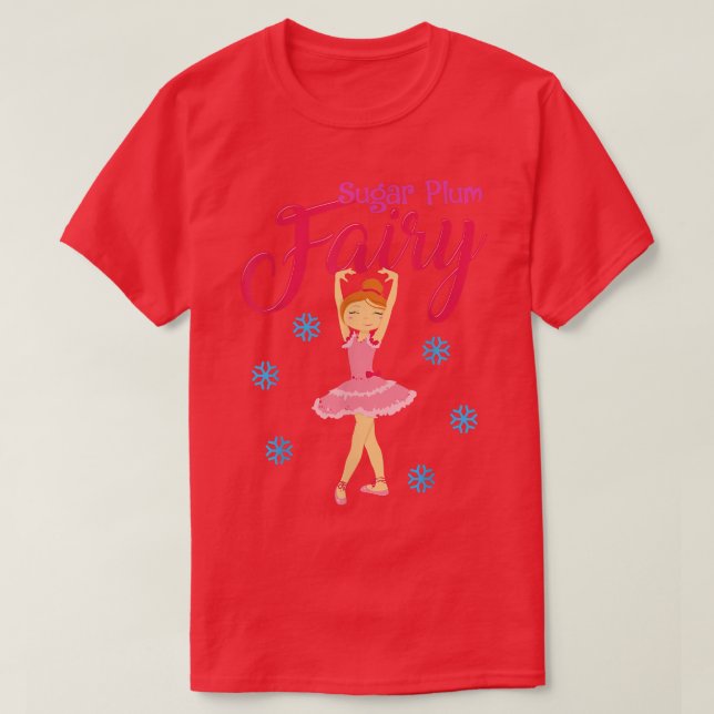 Ballet Ballerina Dance jul Sugar Plum Fairy T Shirt (Design framsida)