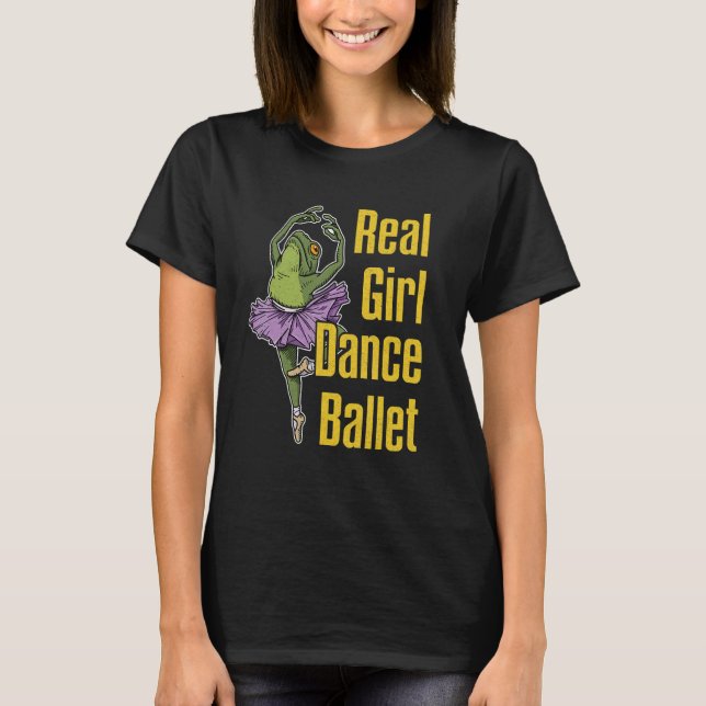 Ballet Ballerina Dancer Ballet Dance Costumes Frog T Shirt (Framsida)