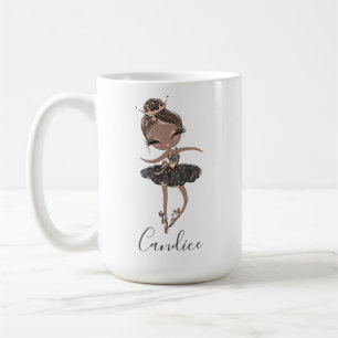 Ballet Ballerina Flicka Anpassat Namn Födelsedagsp Kaffemugg