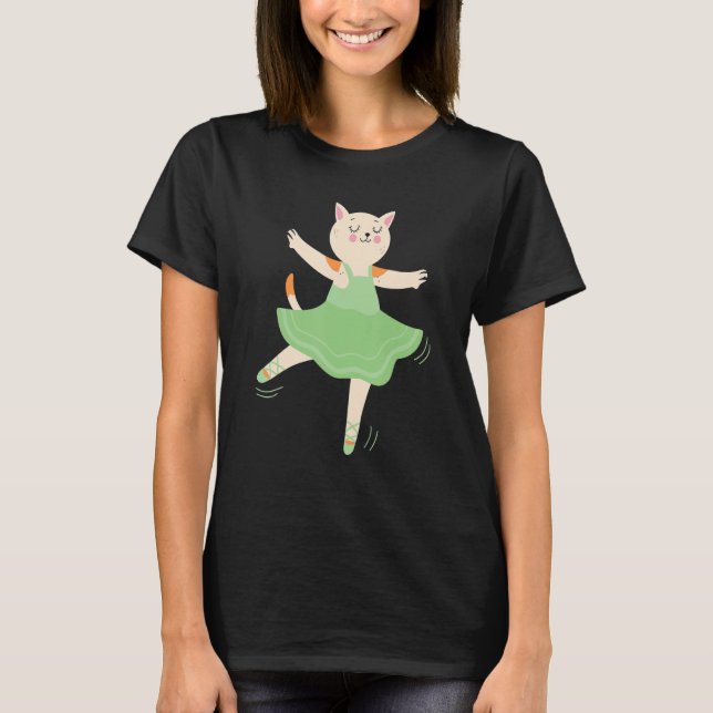 Ballet Ballerina Kärlek till Dance Ballet T Shirt (Framsida)