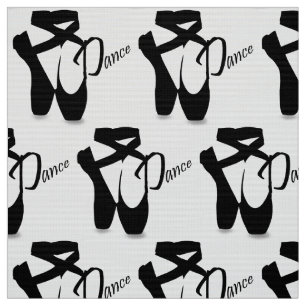 Ballet Ballerina Pointe Shoes Black & White Tyg
