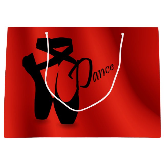 Ballet Ballerina Pointe Shoes Dance LG Gift Bag (Framsidan)