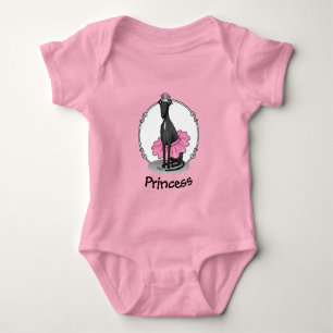 Ballet Ballerina Princess Greyhound Hund (svart) T Shirt