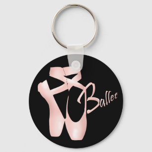 Ballet Ballerina Rosa Pointe Shoes Basic Nyckelring