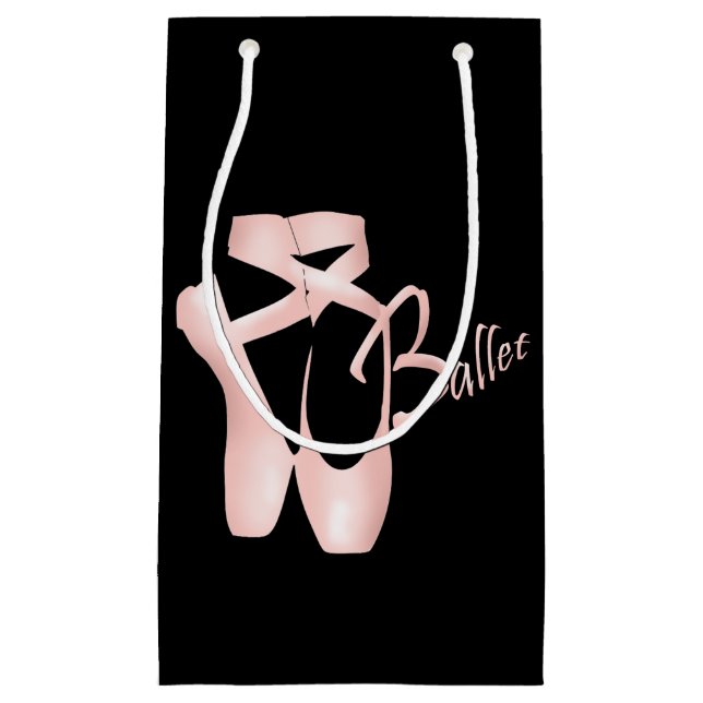 Ballet Ballerina Rosa Pointe Shoes Sml Gift Bag (Framsidan)
