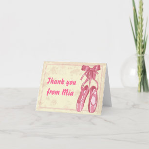 Ballet Ballerina Tackkort Card