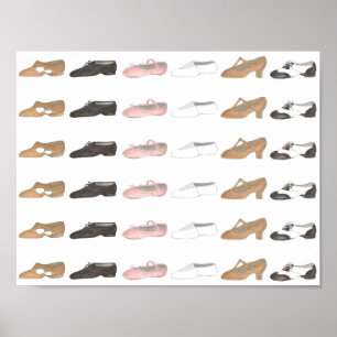 Ballet Ballet Tap Jazz Lyrical Dance Studio Shoe P Poster