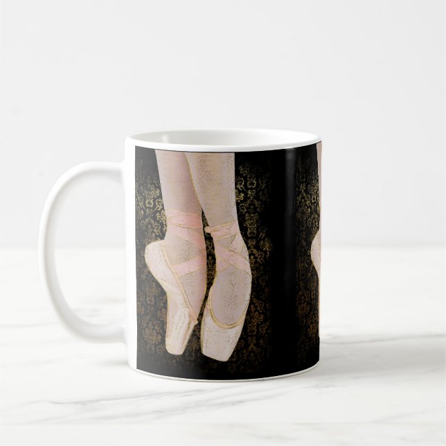 Ballet Ballet Toe Shoes - Black Rosa Guld Kaffemugg (Vänster)
