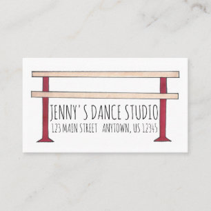 Ballet Barre Ballerina Dance Teacher Studio Dancer Visitkort
