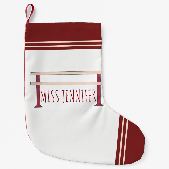 Ballet Barre Dance Teacher Studio Ballerina Liten Julstrumpa (Framsidan)