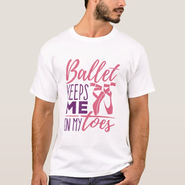 Ballet Behållor mig på mina leksaker Ballerina Dan T Shirt (Framsida)