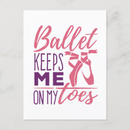 Ballet Behållor mig på mina leksaker Ballerina Dan Vykort